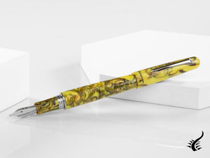 Montegrappa Elmo Fantasy Blooms Iris Yellow Fountain Pen, ISEOR-AY