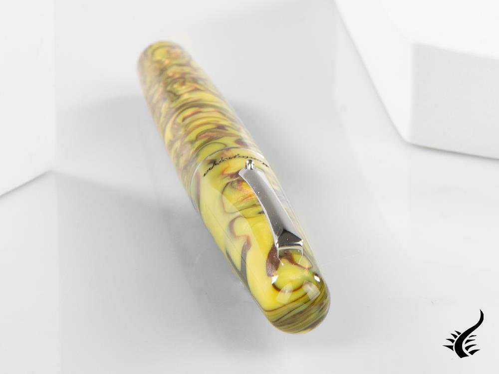 Montegrappa Elmo Fantasy Blooms Iris Yellow Fountain Pen, ISEOR-AY