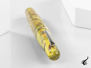 Stylo plume Montegrappa Elmo Fantasy Blooms Iris jaune, ISEOR-AY