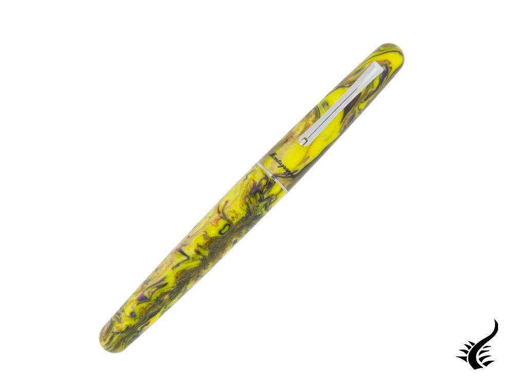 Montegrappa Elmo Fantasy Blooms Iris Yellow Fountain Pen, ISEOR-AY