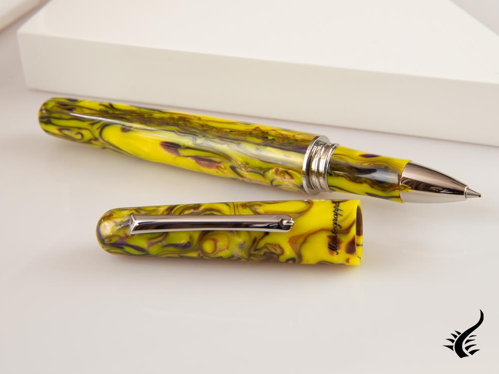 Montegrappa Elmo Fantasy Blooms Iris Yellow Rollerball pen, ISEORRAY