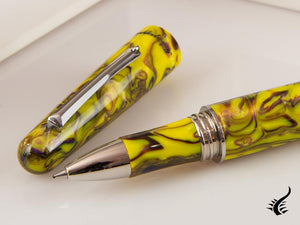 Stylo roller Montegrappa Elmo Fantasy Blooms Iris Jaune, ISEORRAY