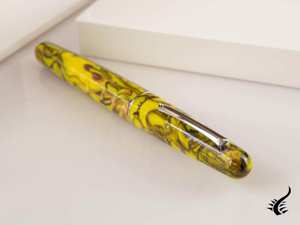 Montegrappa Elmo Fantasy Blooms Iris Yellow Rollerball pen, ISEORRAY