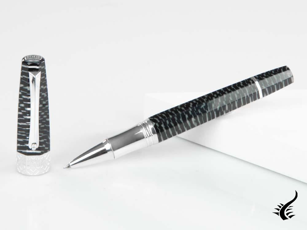 Stylo roller Montegrappa Extra Otto Zebra, garniture en argent .925, édition limitée