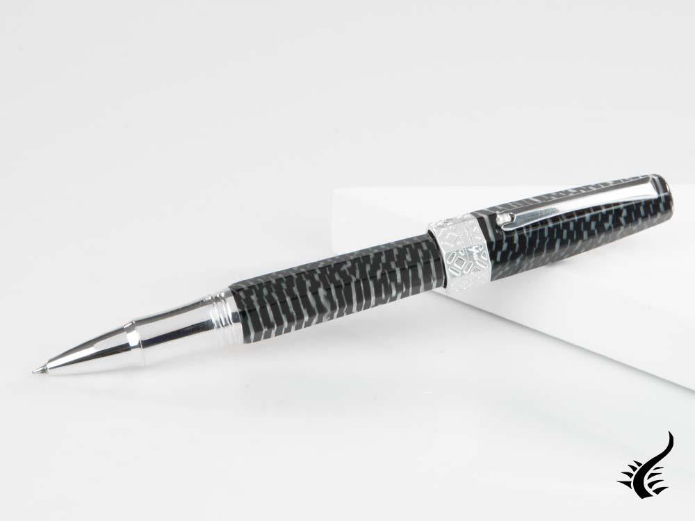 Stylo roller Montegrappa Extra Otto Zebra, garniture en argent .925, édition limitée