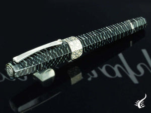 Montegrappa Extra Otto Zebra Rollerball pen, .925 silver trim, Limited Edition