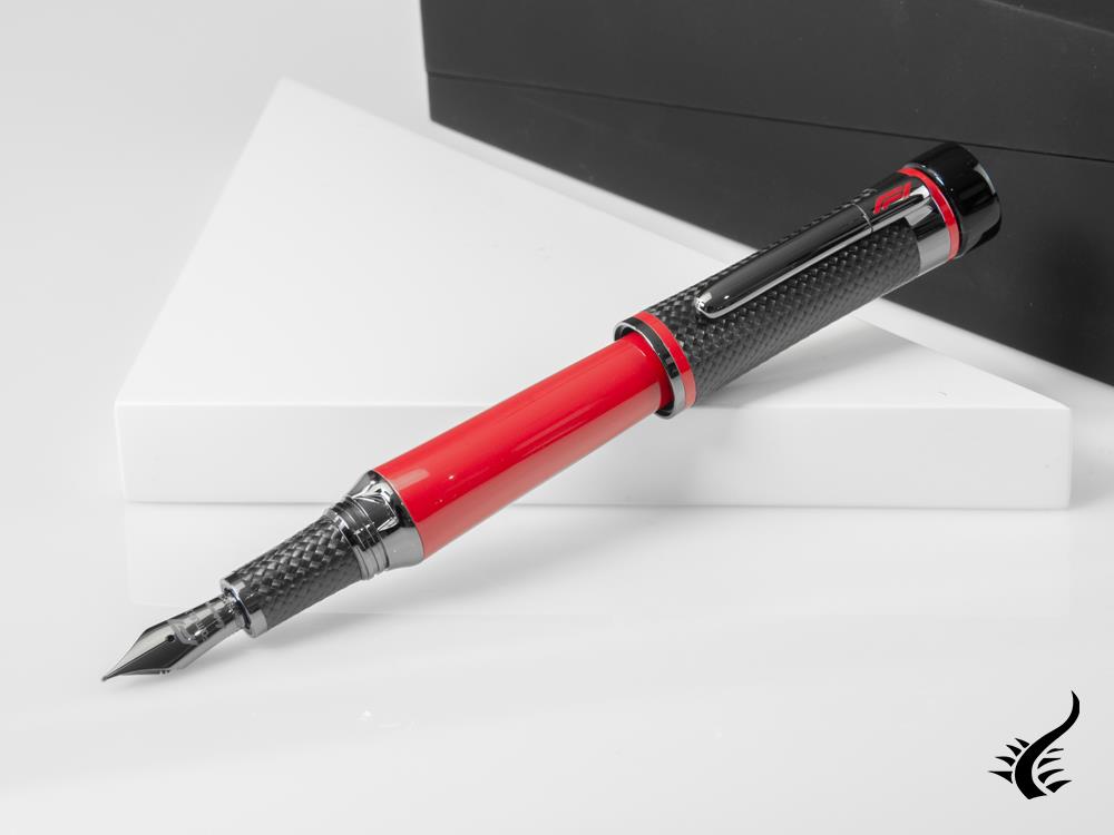 Montegrappa F1 Speed Racing Red Fountain Pen, Limited Edition, ISS1L-BL