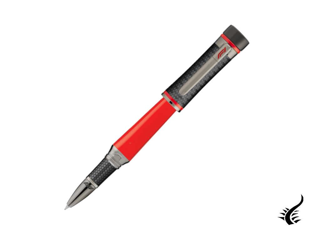 Stylo roller Montegrappa F1 Speed ​​Racing Red, laiton, édition limitée, ISS1LRBL