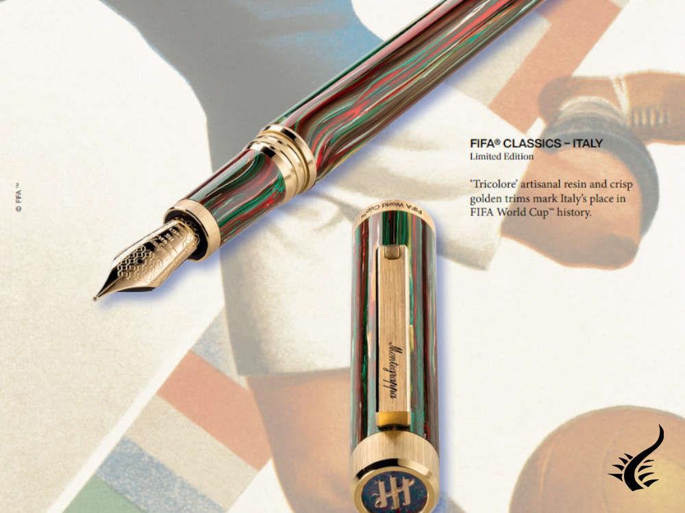 Montegrappa FIFA Classics Italy Fountain Pen, Limited Ed, ISZEF-4Y-I