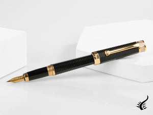 Montegrappa Fountain Pen Nero Uno - Red Gold - Swarovski Crystals