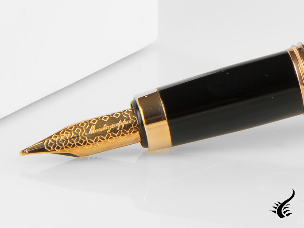 Montegrappa Fountain Pen Nero Uno - Red Gold - Swarovski Crystals