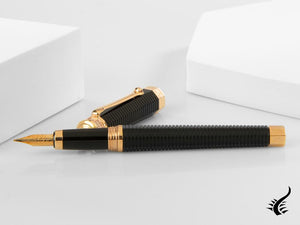 Montegrappa Fountain Pen Nero Uno - Red Gold - Swarovski Crystals