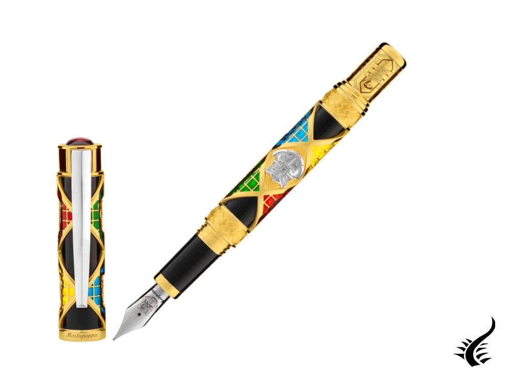 Stylo plume Montegrappa Harry Potter : Poudlard LE, or 18 carats, ISHPL-GH