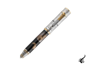 Montegrappa Kitcho Bat Fountain Pen, Silver, Limited Edition, ISKIN-03