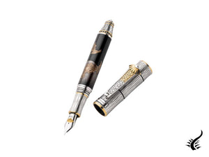 Stylo plume Montegrappa Kitcho Bat, argent, édition limitée, ISKIN-03