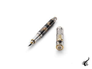 Montegrappa Kitcho Bat Fountain Pen, Silver, Limited Edition, ISKIN-03