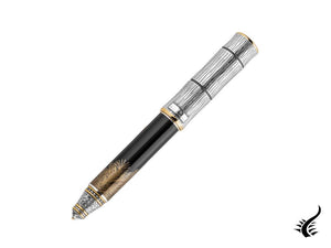 Montegrappa Kitcho Crane Fountain Pen, Silver, Limited Edition, ISKIN-07