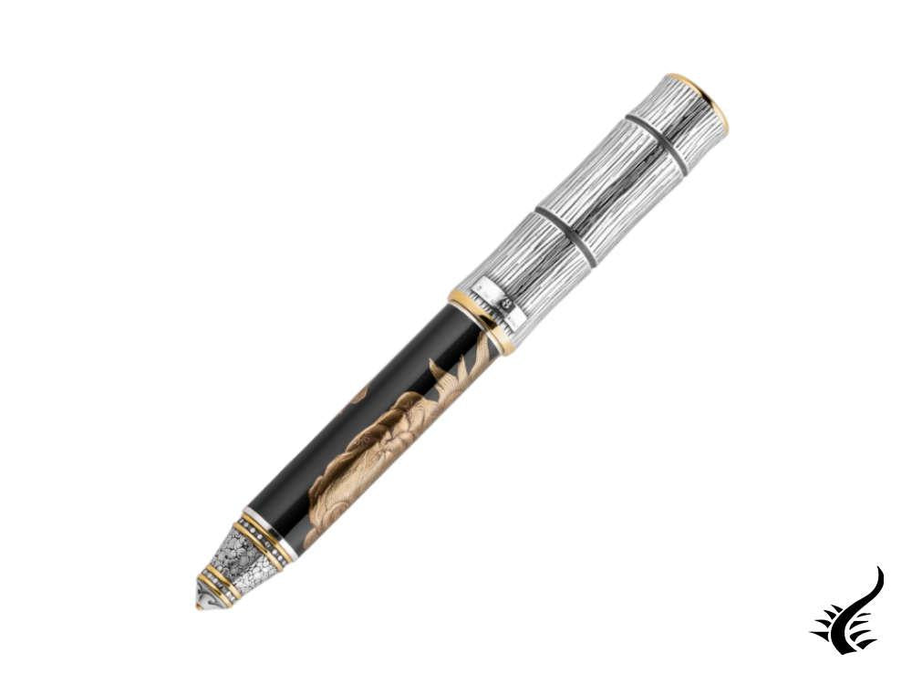 Montegrappa Kitcho Lion Fountain Pen, Silver, Limited Edition, ISKIN-01