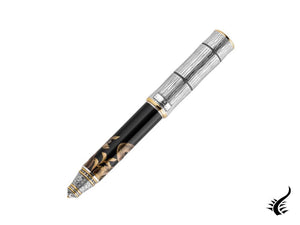 Montegrappa Kitcho Snake Fountain Pen, Silver, Limited Edition, ISKIN-06