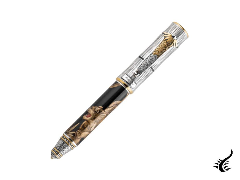 Montegrappa Kitcho Tiger Fountain Pen, Silver, Limited Edition, ISKIN-02