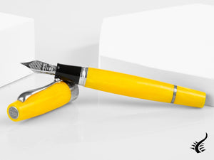 Stylo plume Montegrappa Miya édition limitée, jaune, argent, ISMYT-CY1