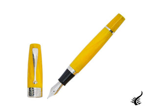 Montegrappa Miya Limited Edition Fountain Pen, Yellow, Silver, ISMYT-CY1