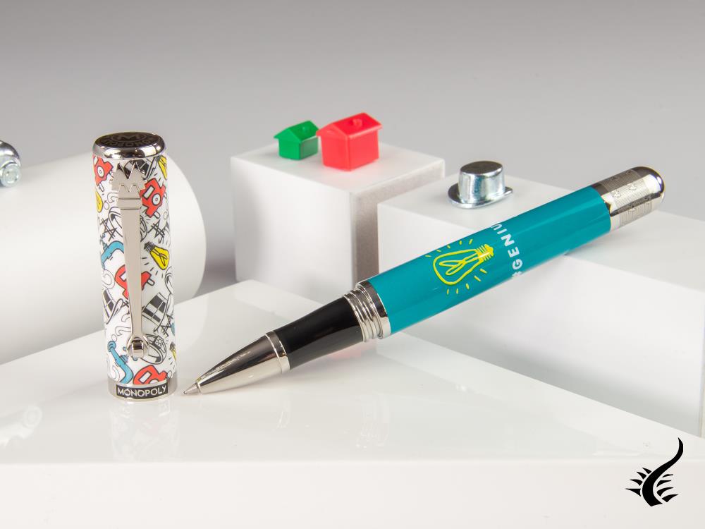 Stylo roller Genius de la collection Monopoly Players de Montegrappa, laiton, ISMXORNS