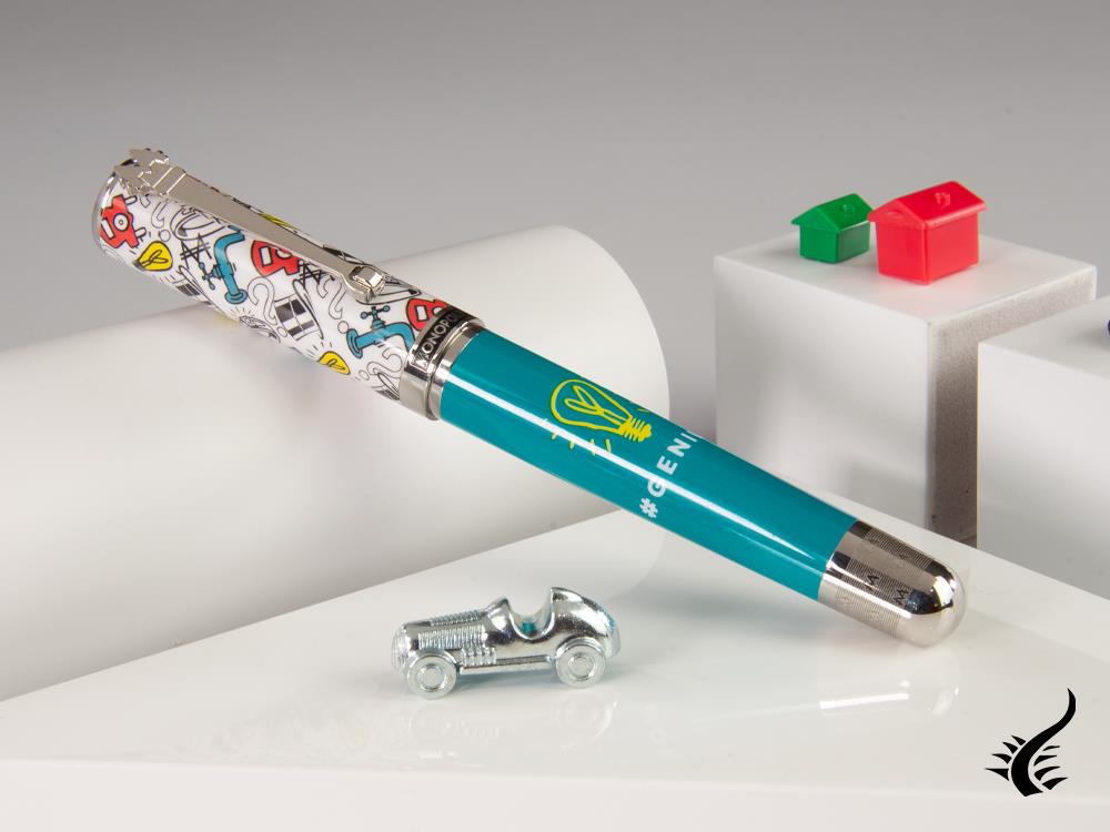 Stylo roller Genius de la collection Monopoly Players de Montegrappa, laiton, ISMXORNS