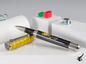 Stylo roller Montegrappa Monopoly Players Collection Tycoon, laiton, ISMXORMM