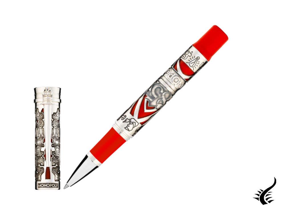 Stylo roller Montegrappa Monopoly 85th, finition argent, édition limitée, ISMXARSE