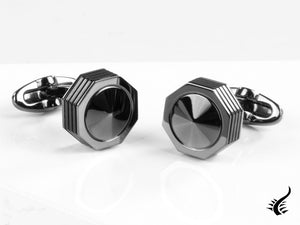 Montegrappa Nero Uno Cufflinks, Gun metal PVD, Metal, IDNLCLI1