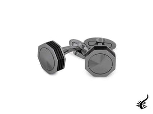 Montegrappa Nero Uno Cufflinks, Gun metal PVD, Metal, IDNLCLI1