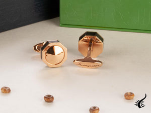 Montegrappa Nero Uno Cufflinks, Rose Gold PVD, Metal, IDNRCLI1