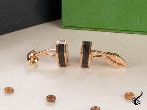 Montegrappa Nero Uno Cufflinks, Rose Gold PVD, Metal, IDNRCLI1