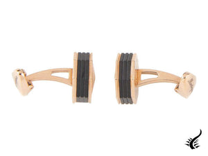 Montegrappa Nero Uno Cufflinks, Rose Gold PVD, Metal, IDNRCLI1