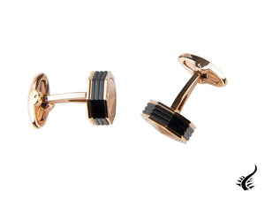 Montegrappa Nero Uno Cufflinks, Rose Gold PVD, Metal, IDNRCLI1