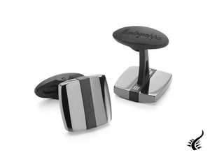 Montegrappa Quadro Cufflinks, Stainless steel, IP Gun Metal & IP Black, IDQUCLLB