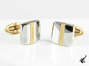 Montegrappa Quadro Cufflinks, Stainless steel, IP Yellow Gold, IDQUCLYS