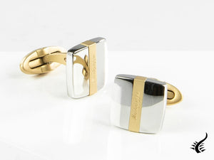 Montegrappa Quadro Cufflinks, Stainless steel, IP Yellow Gold, IDQUCLYS