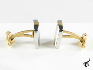 Montegrappa Quadro Cufflinks, Stainless steel, IP Yellow Gold, IDQUCLYS