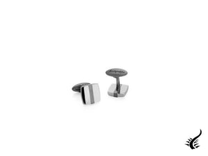 Montegrappa Quadro Cufflinks, Stainless steel. IP Gun Metal, IDQUCLSL