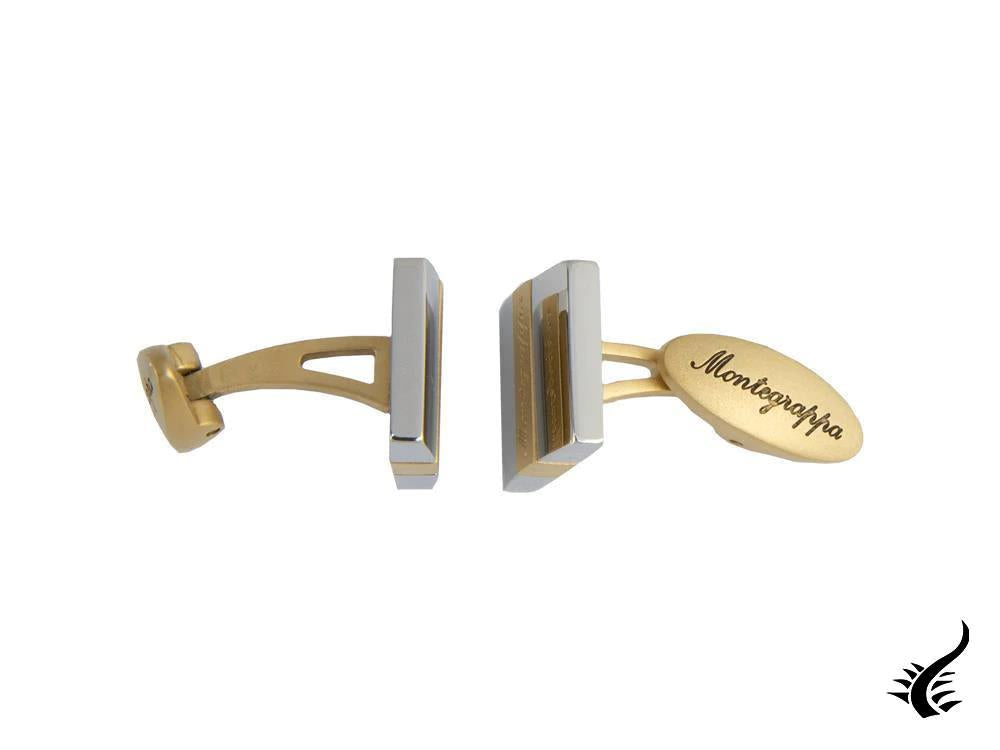 Montegrappa Rettangolo Cufflinks, Stainless steel, IP Yellow Gold, IDRTCLYS