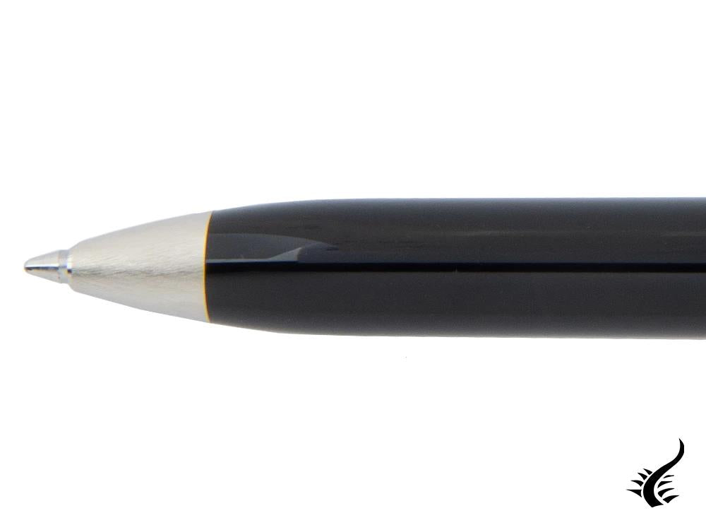 Montegrappa Zero Ballpoint pen, Black Resin, Palladium trims, ISZETBBP