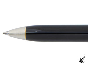 Stylo à bille Montegrappa Zero, résine noire, attributs palladium, ISZETBBP