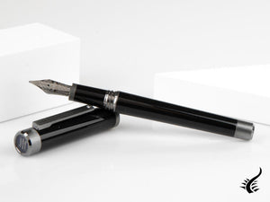 Montegrappa Zero Fountain Pen, Black Resin, Ultra Black, ISZEI-IC