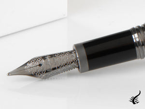 Montegrappa Zero Fountain Pen, Black Resin, Ultra Black, ISZEI-IC