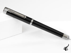 Montegrappa Zero Fountain Pen, Black Resin, Palladium, ISZET-4P