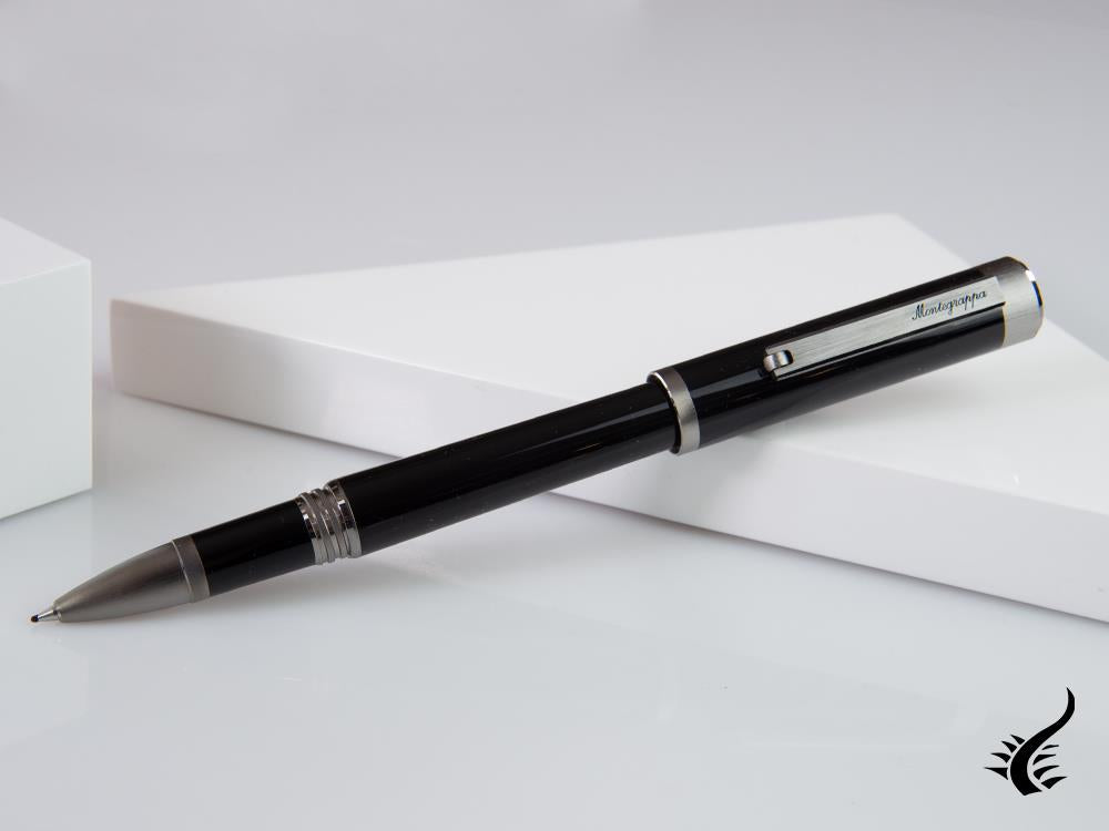 Montegrappa Zero Rollerball pen, Black Resin, Ultra Black, ISZEIRIC