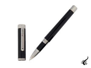 Montegrappa Zero Rollerball pen, Black Resin, Palladium trims, ISZETRBP