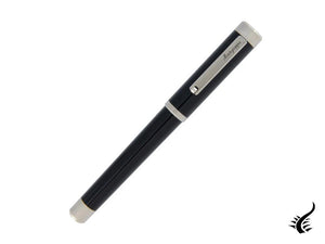 Montegrappa Zero Rollerball pen, Black Resin, Palladium trims, ISZETRBP